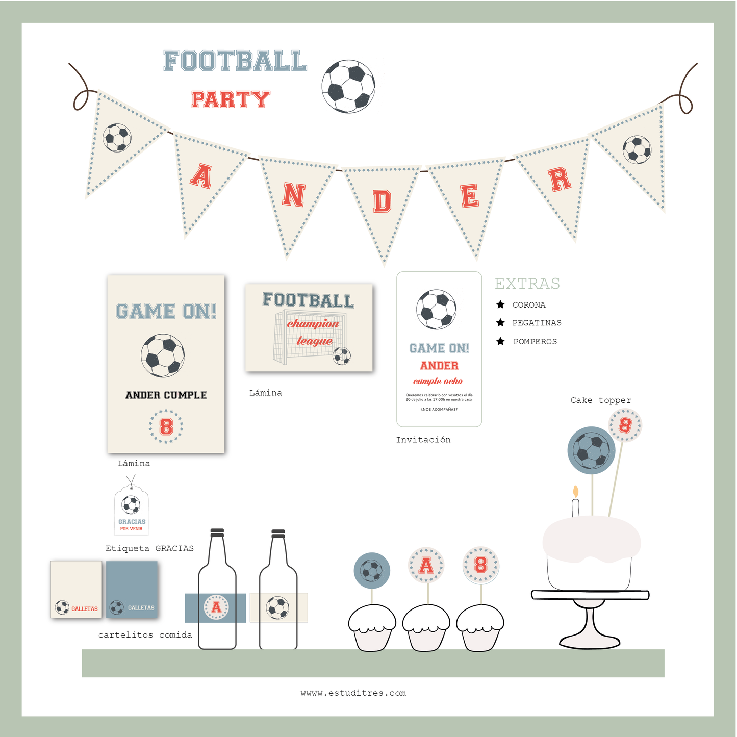 Pack cumpleaños Fútbol