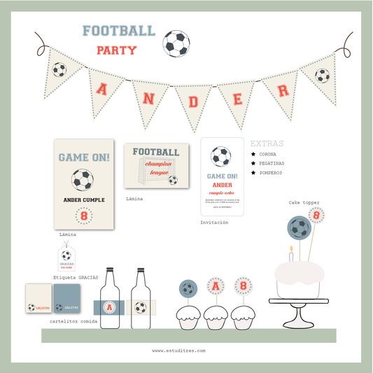Pack cumpleaños Fútbol