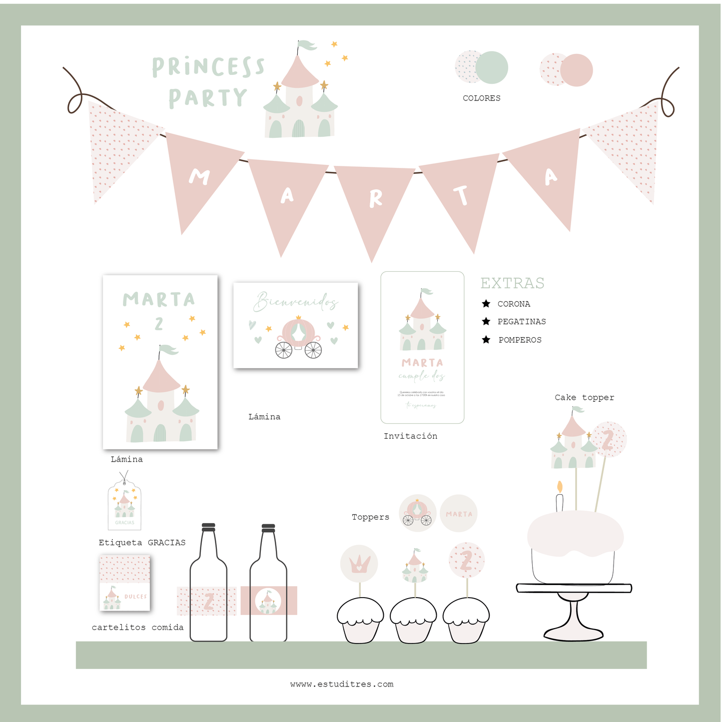 pack cumpleaños princess party