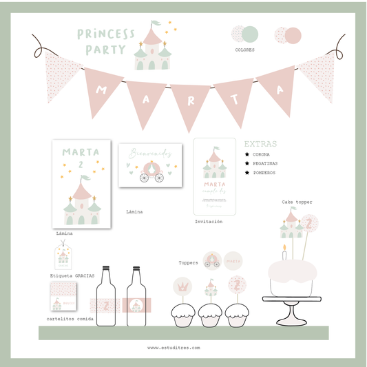 pack cumpleaños princess party