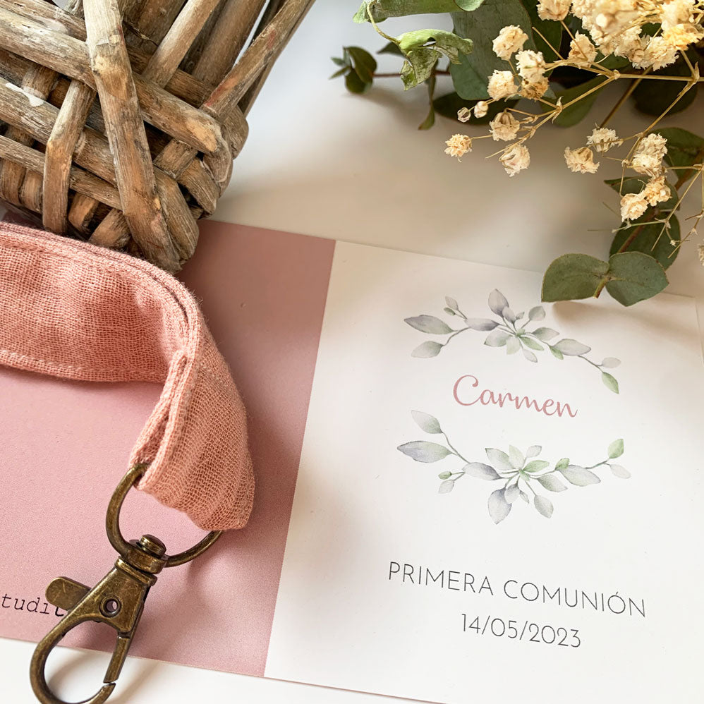 Detalle Primera Comunión llavero cinta colección primavera