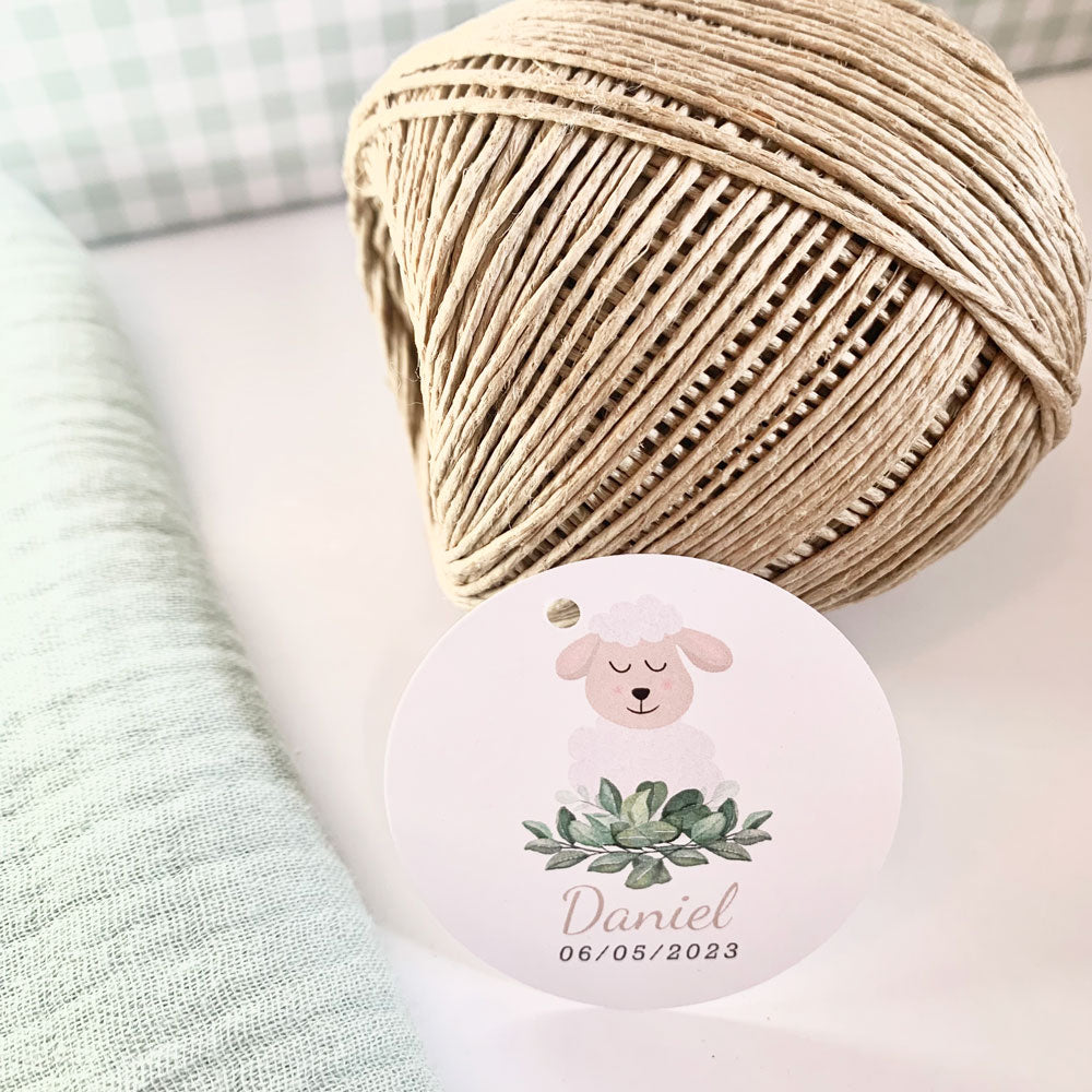 Etiquetas bautizo "sweet lamb"