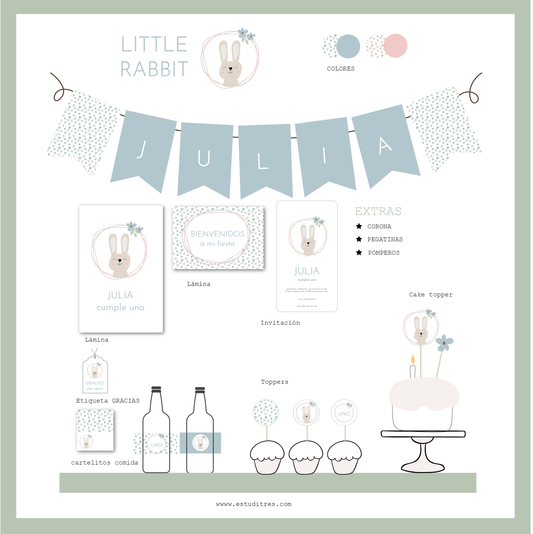 Pack cumpleaños LITTLE RABBIT