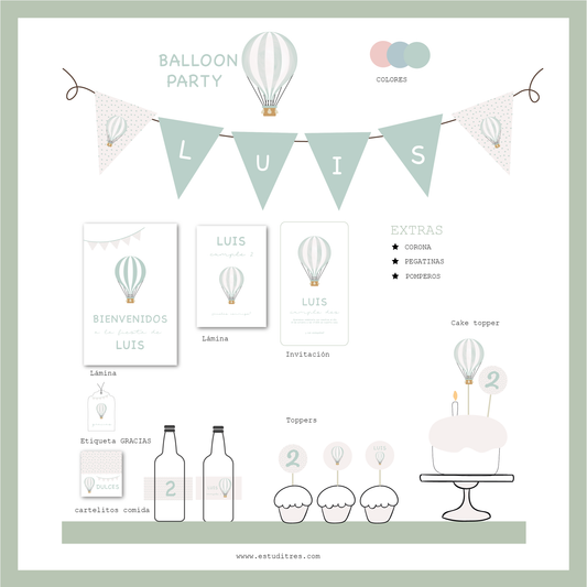 pack cumpleaños fiesta balloon
