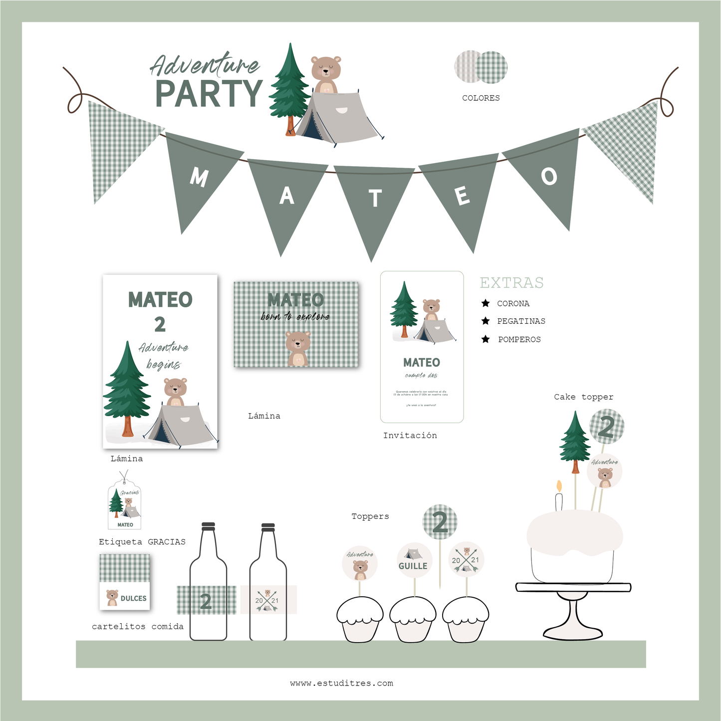 Pack cumpleaños ADVENTURE PARTY