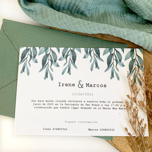 invitación boda colección Bali