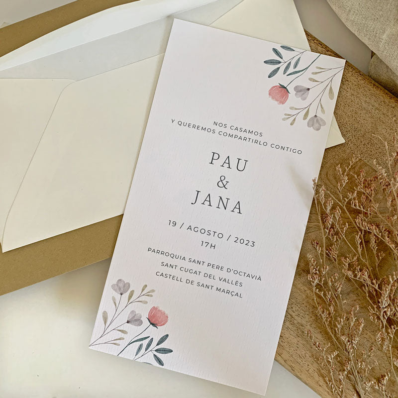 Invitación boda colección Berna