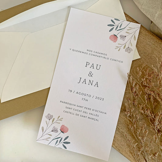 Invitación boda colección Berna