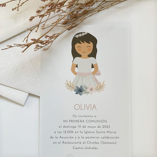 Invitación comunión "Niña"