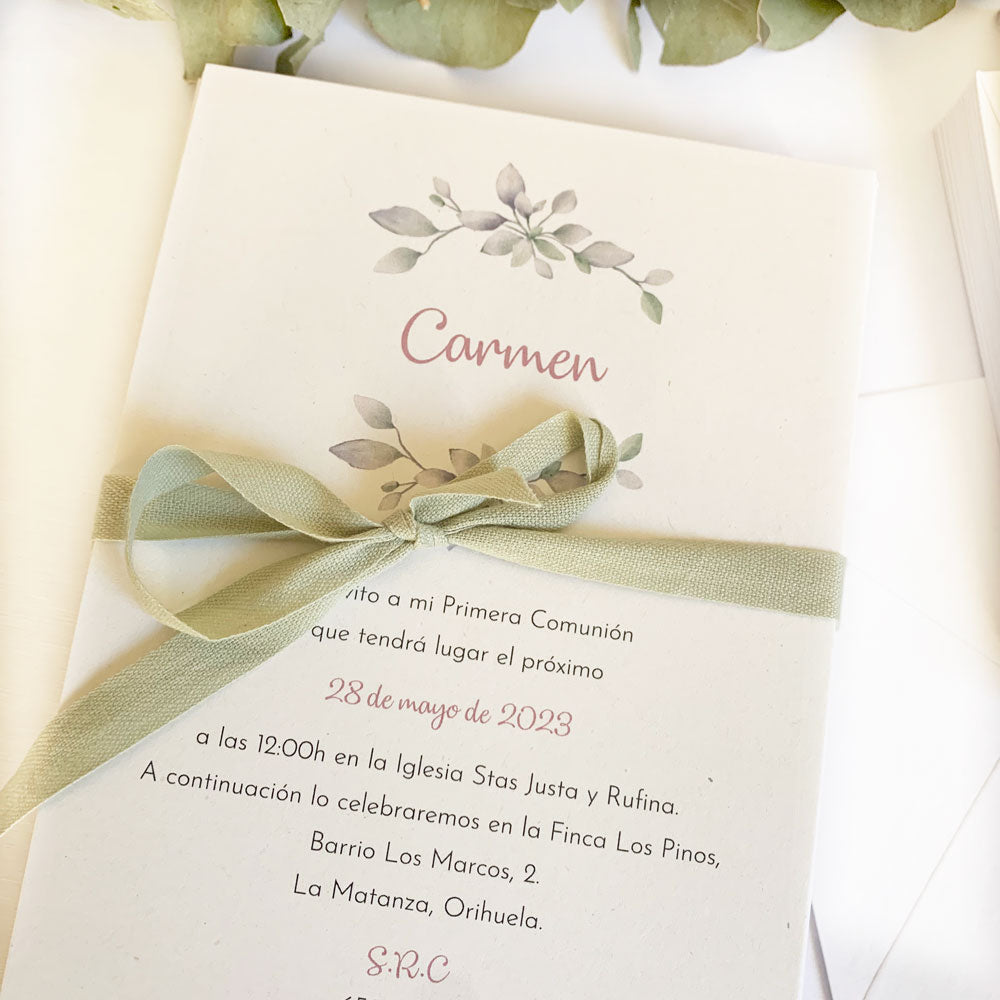 Invitación Primera Comunión Primavera