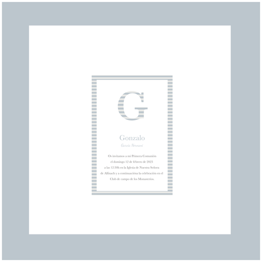 Invitación BAUTIZO "estampados geométricos"