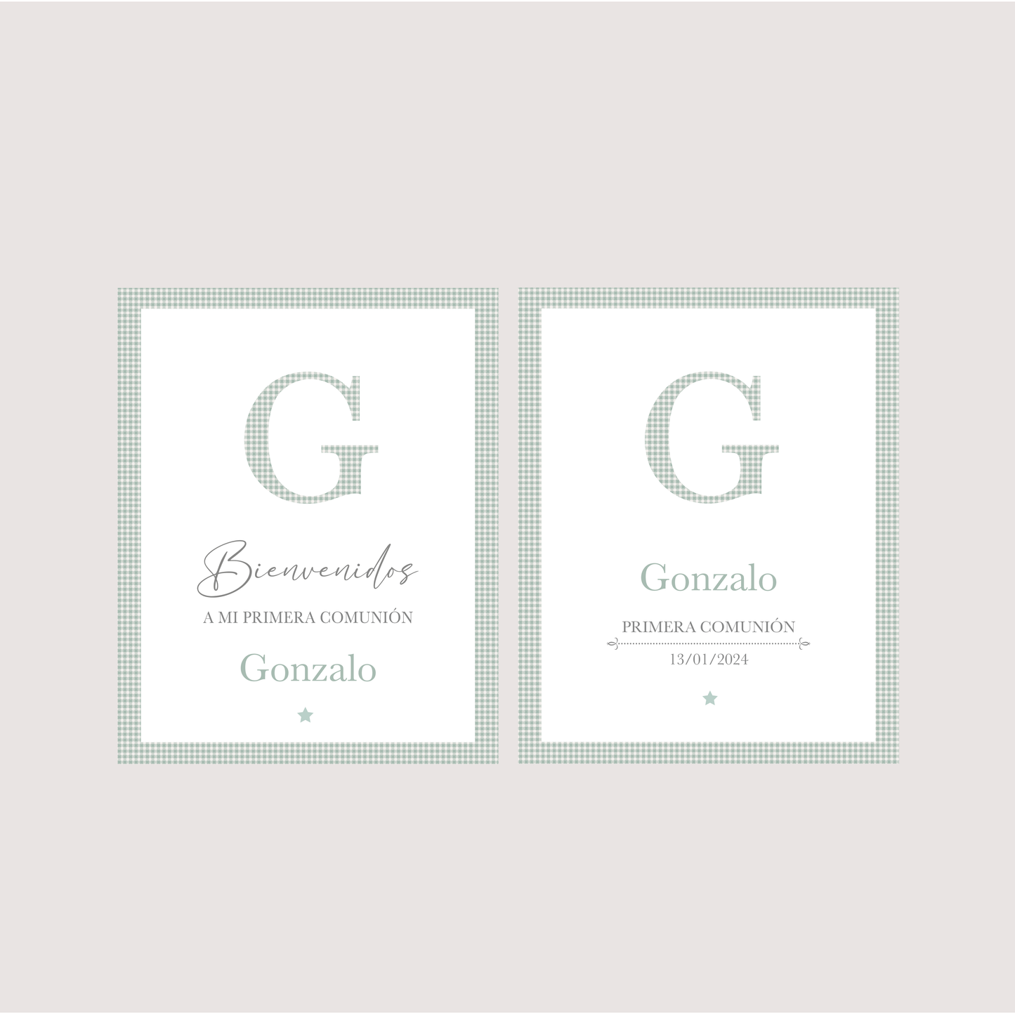Lámina comunión "estampados geométricos"