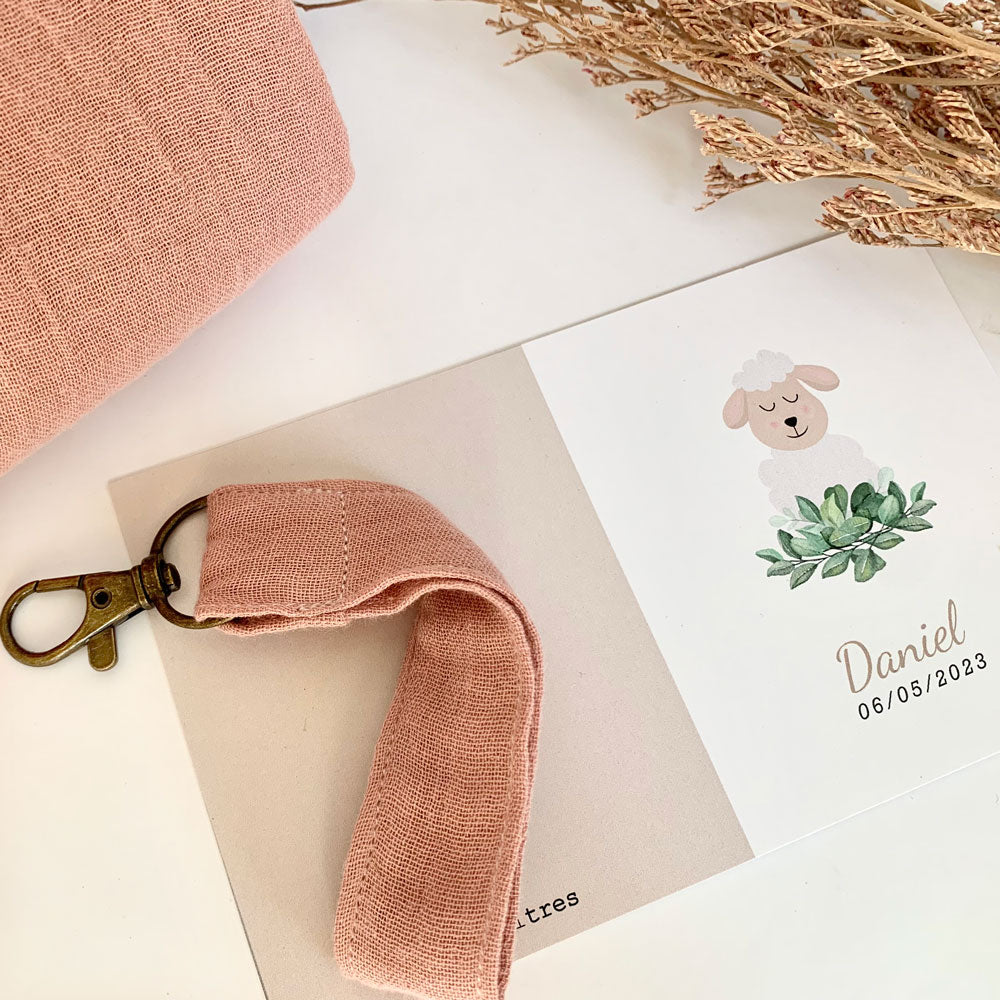 Detalle bautizo llavero cinta sweet lamb