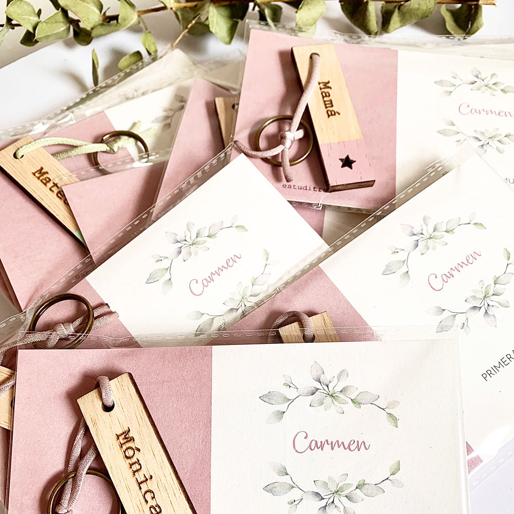 llavero de madera comunión colección primavera