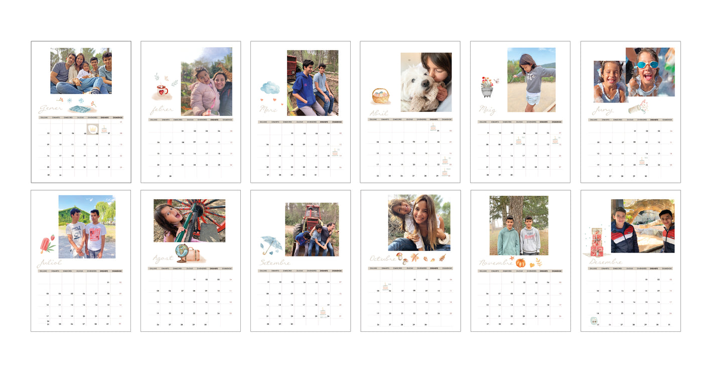 calendarios personalizados navidad
