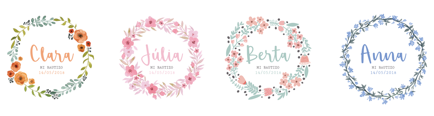 Baby cards diseños florales