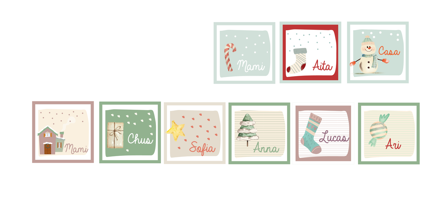 adhesivos personalizados navidad