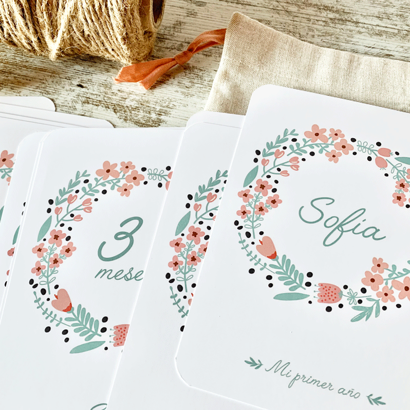 Baby cards diseños florales