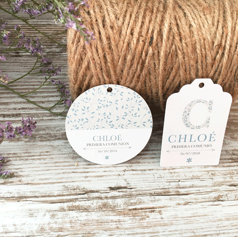Lápiz personalizado comunión inicial floral