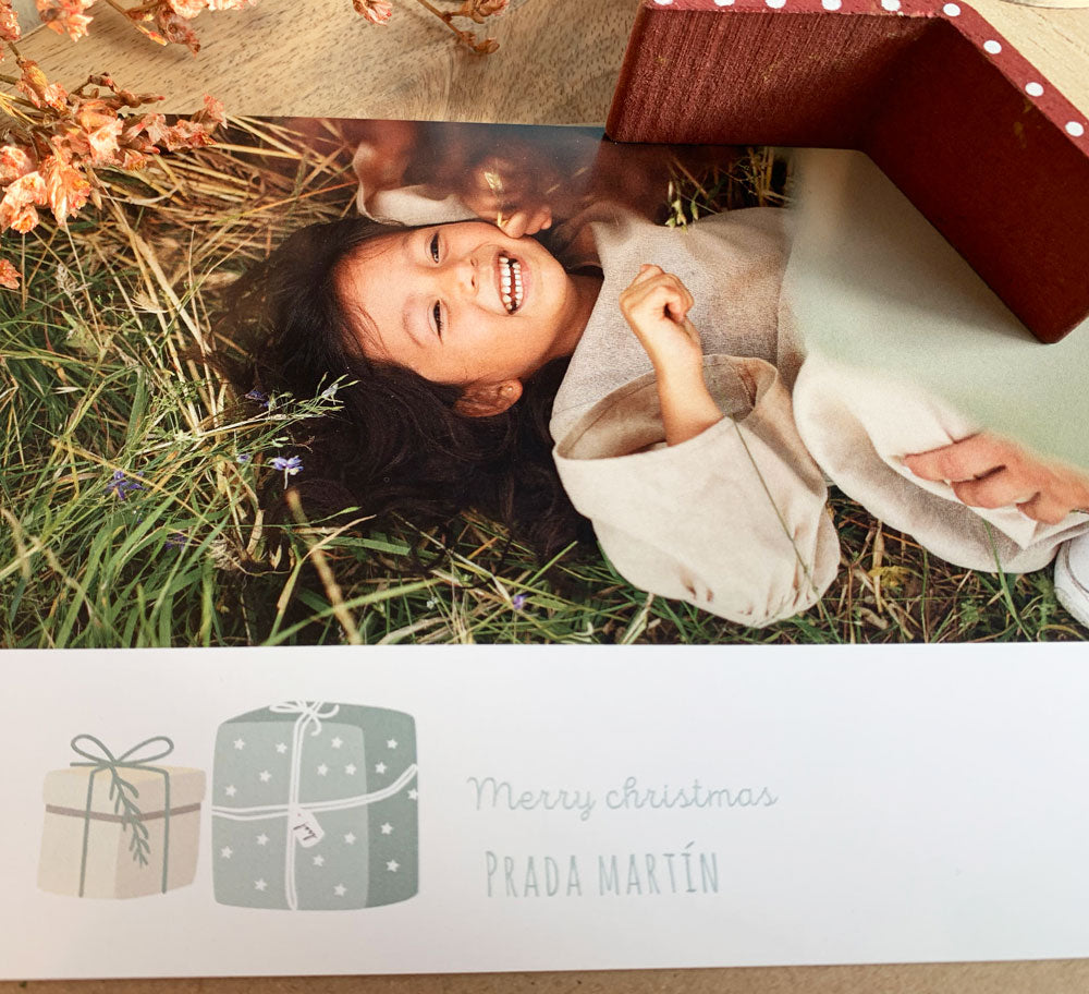 pack felicitación de navidad con foto