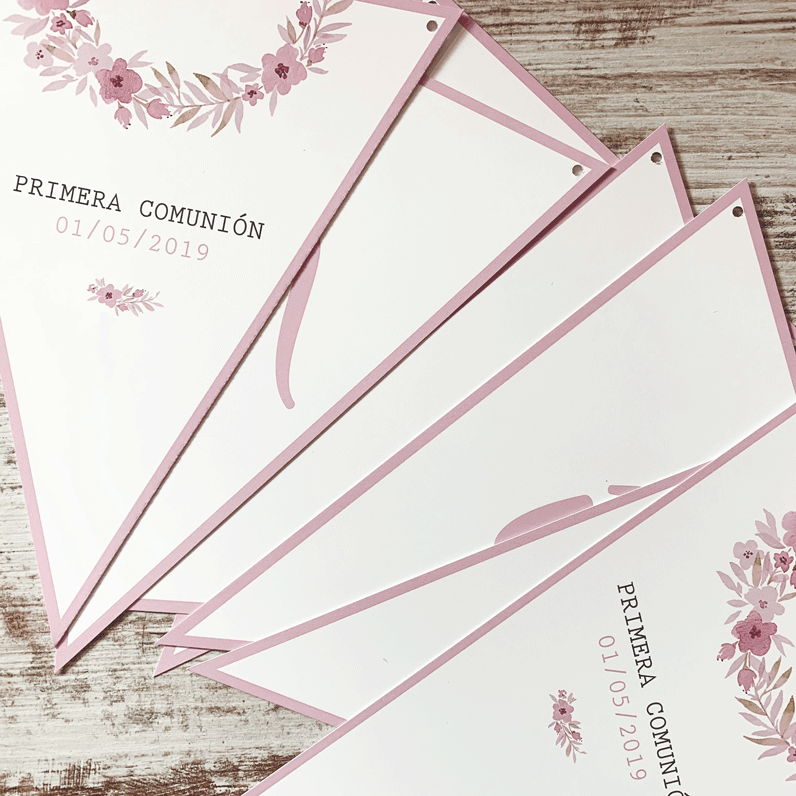 Guirnalda comunión "niña floral"