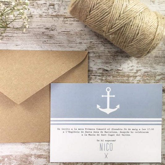 Invitación comunión "Mar"