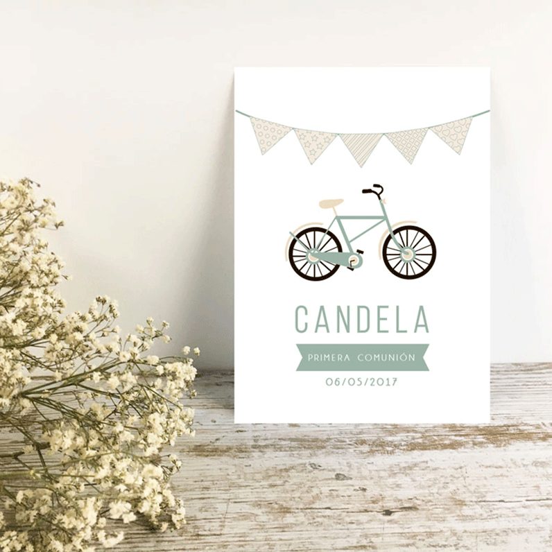 Lámina comunión "Bicicleta"
