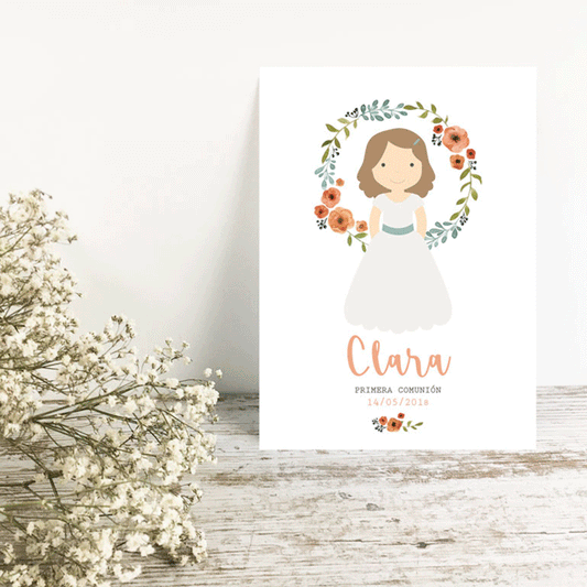 Lámina "Niña Floral"