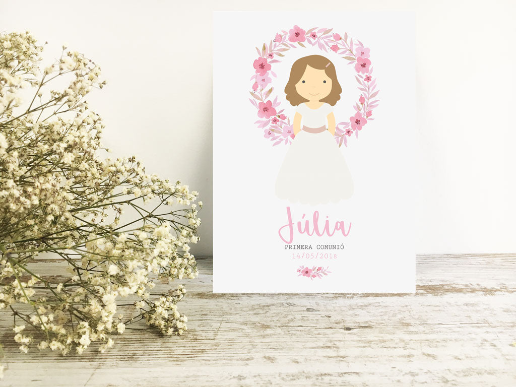 Lámina "Niña Floral"