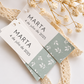 Etiquetas, pack de 10 I inicial floral