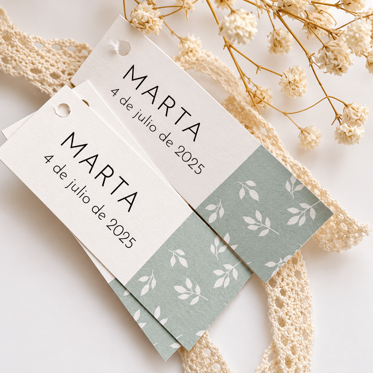Etiquetas, pack de 10 I inicial floral