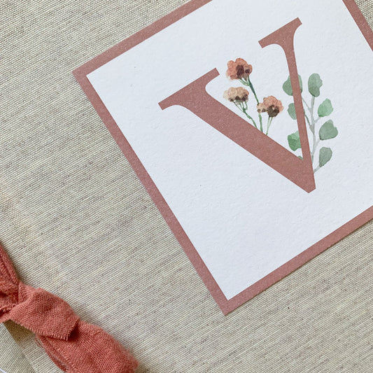 Álbum de firmas / fotos colección Alfabeto floral