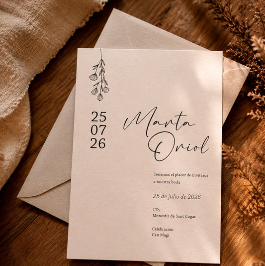 Invitación boda colección Menorca