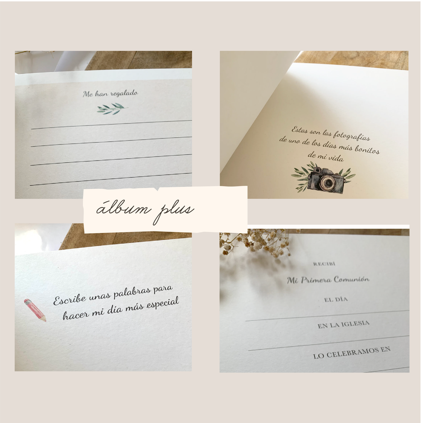 Álbum de firmas / fotos colección inicial floral