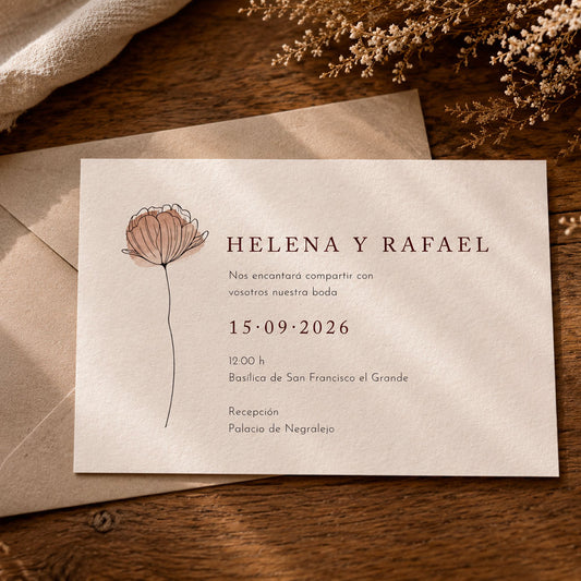 Invitación boda colección Verona