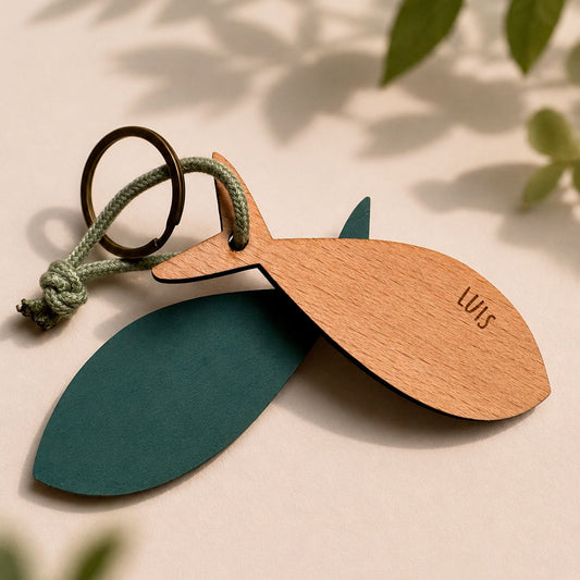 llavero de madera little fish  colección inicial