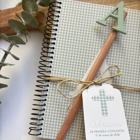 PACK DE 4 LIBRETAS + LÁPIZ COLECCIÓN cruz estampada