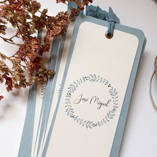 Recordatorio comunión punto de libro "laurel"