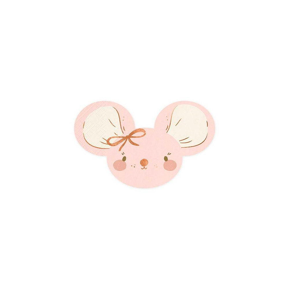 servilletas ratoncita rosa / 20 unid.
