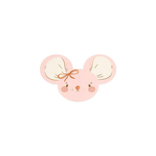 servilletas ratoncita rosa / 20 unid.