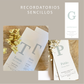Recordatorio bautizo punto de libro "inicial" estampados geométricos
