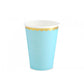 vaso festón dorado / 6 unidades