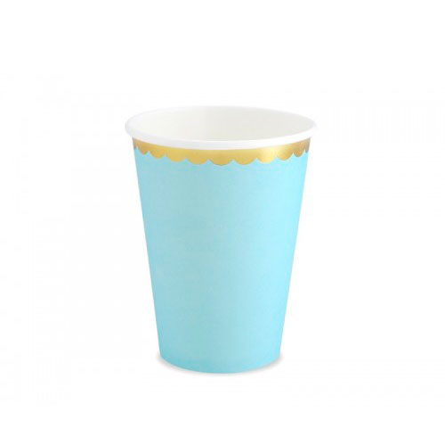 vaso festón dorado / 6 unidades