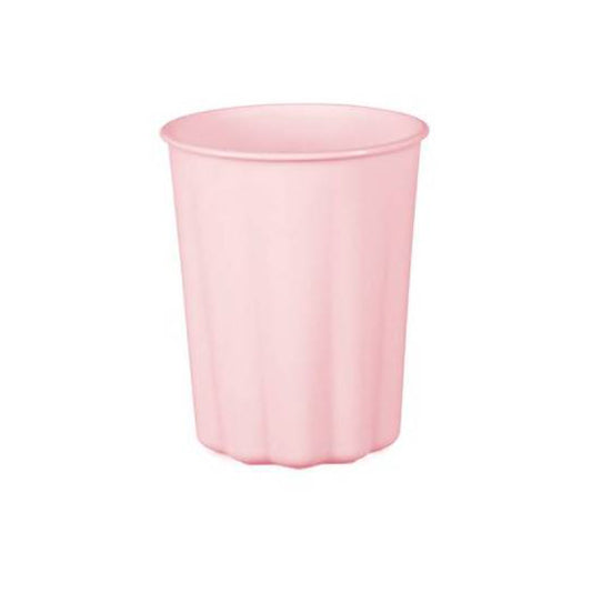 vasos de plástico festoneado / 4 unidades /  disponible varios colores