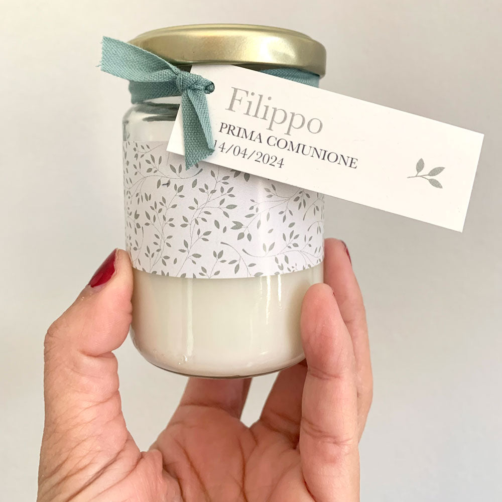 Vela comunión inicial estampados florales